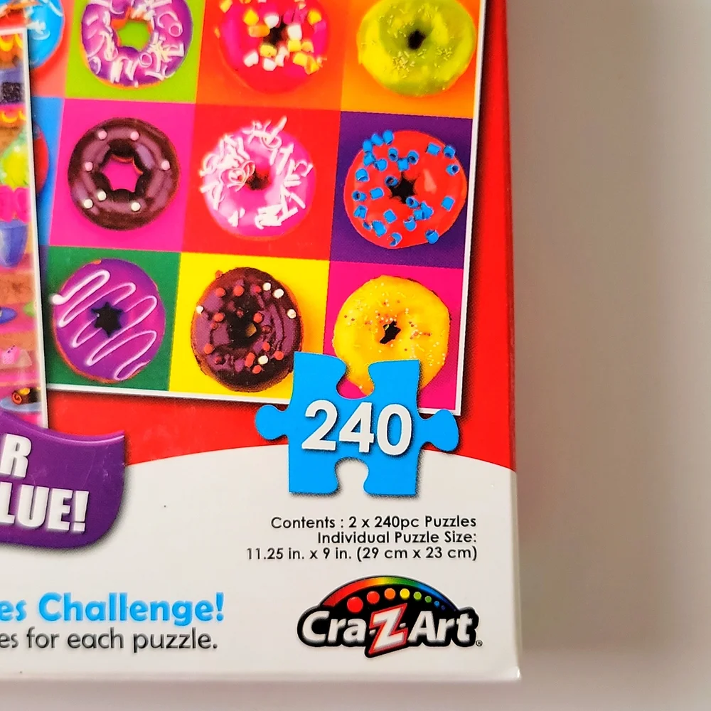 Cra Z Art 2in1 Puzzle 480 Total Pcs The Baker I Love Donuts Ages 9+ New - Picture 5 of 8